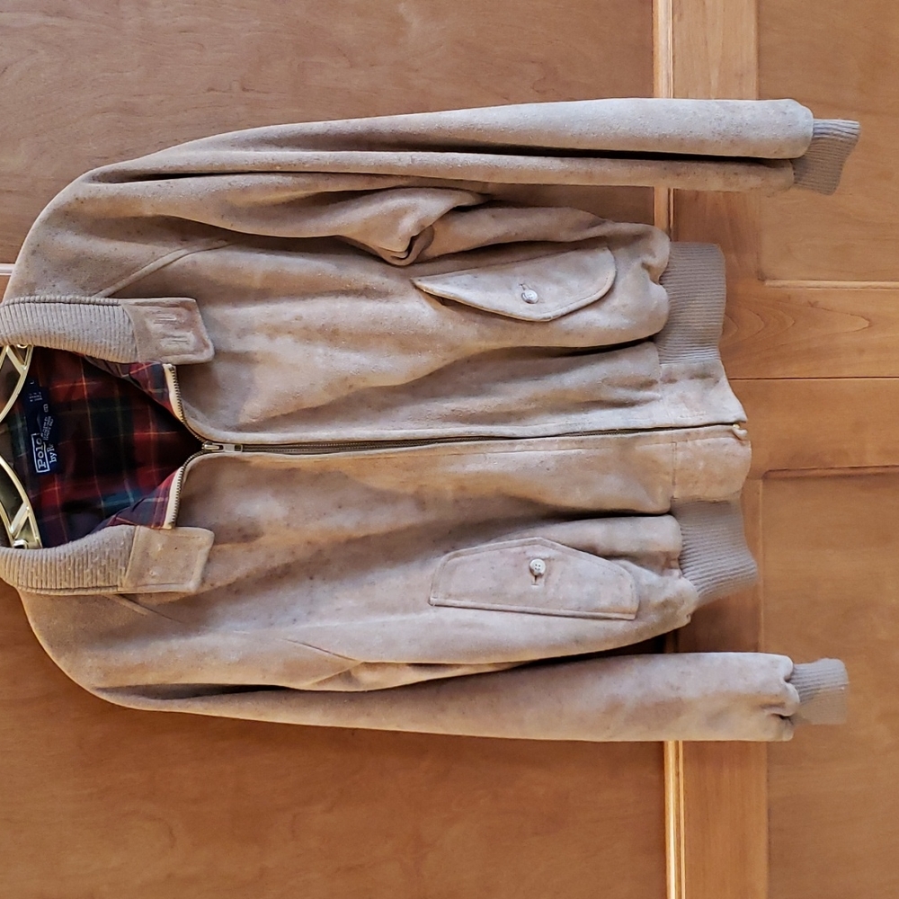 Vintage Polo Ralph Lauren Suede Bomber Jacket